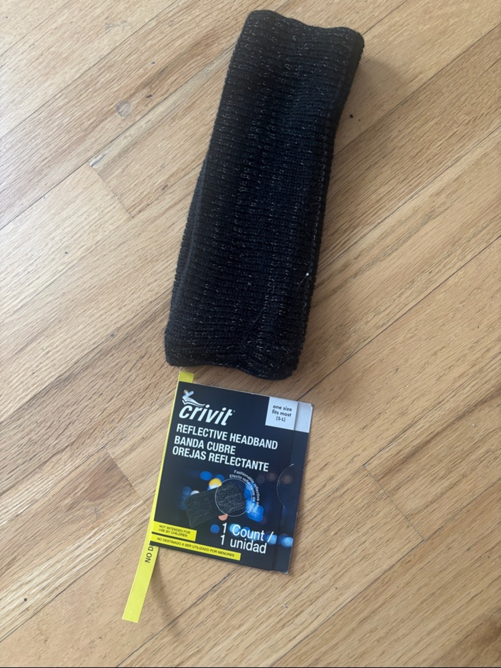 Crivit Black Reflective Headband